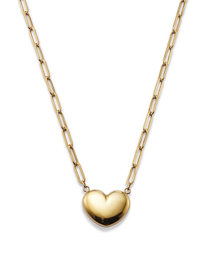 Bloomingdale's - Polished Heart Pendant Necklace in 14K Yellow Gold, 18" - 100% Exclusive