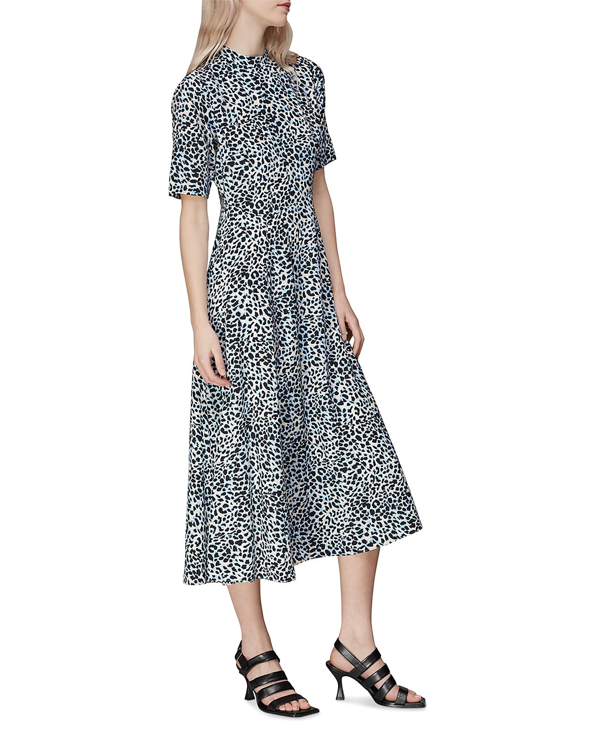 Whistles Abstract Cheetah Silk Dress