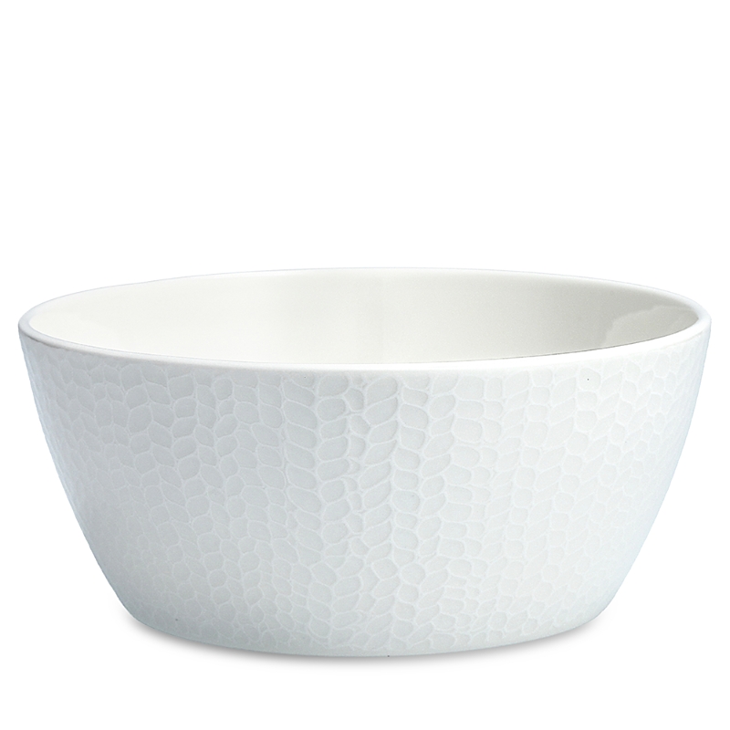 Fortessa Amanda White Embossed Cereal Bowl, Set Of 4 In White