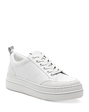 J/slides Women's Nataly Platform Sneakers In White Leather