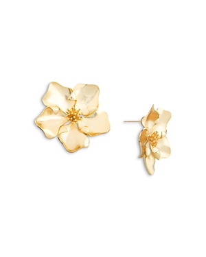Shop Shashi Iys Statement Stud Earrings In 14k Gold Plated