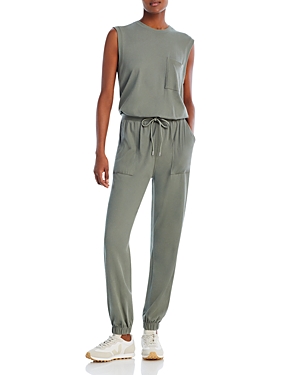 Atm Anthony Thomas Melillo High Torsion Sleeveless Jumpsuit In Olive Drab