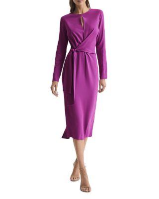 bodycon dress with tie waist No Second Thoughts Halter Mini Dress Burgundy main image 1