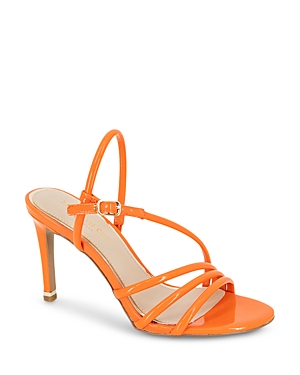 Shop Kenneth Cole Women's Baxley Strappy High Heel Sandals In Orange Patent