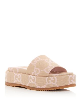 Gucci - Women's Macro GG Platform Slide Sandals
