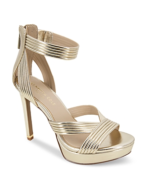 Kenneth Cole Women's Nadine Ankle Strap High Heel Sandals In Champagne