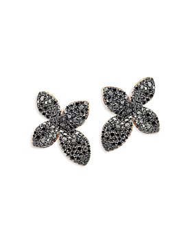 Pasquale Bruni - 18K Rose Gold Giardini Segreti Black Diamond Flower Stud Earrings