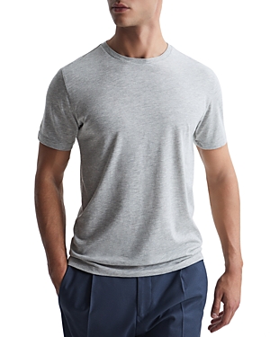 Reiss Mens Grey Marl Bless Crewneck Cotton-jersey T-shirt In Gray Marl