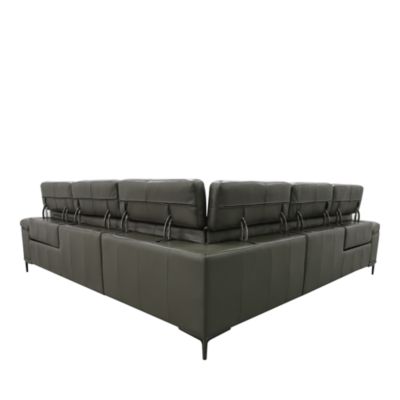 Aprile 5-Piece Power Reclining Leather Sectional - Exclusive