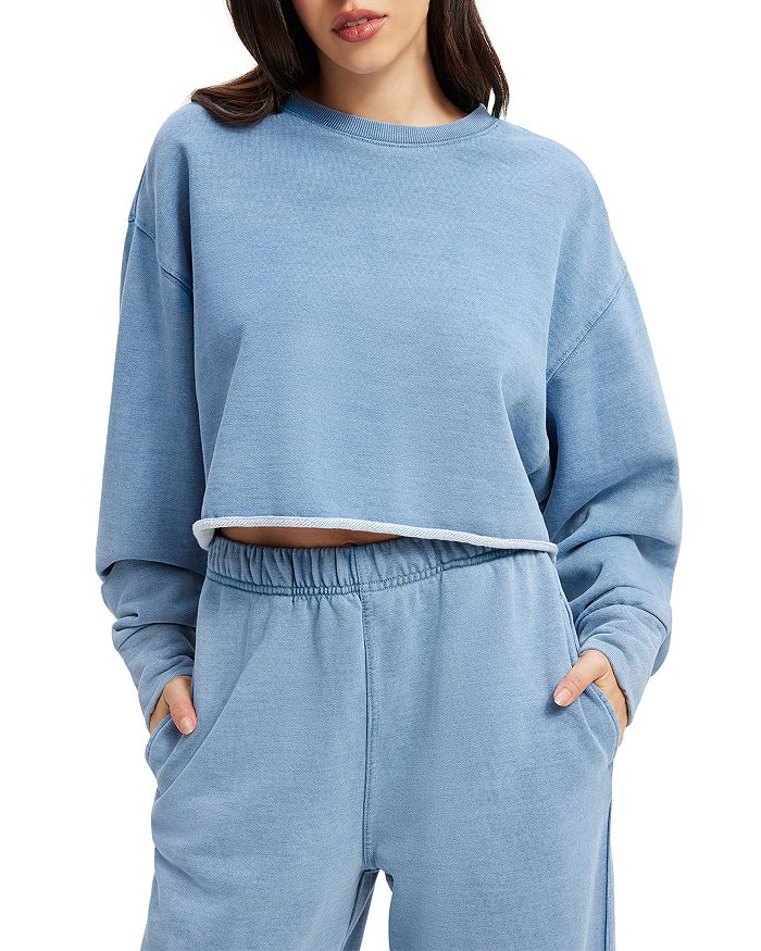 Good american on sale cropped sweatshirt