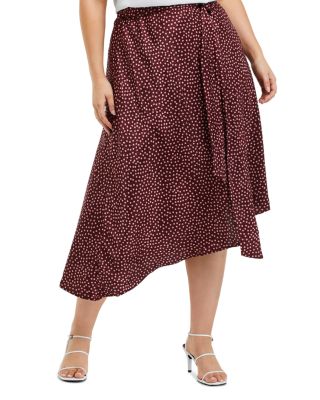 Estelle Plus Elen Dot Print Midi Skirt