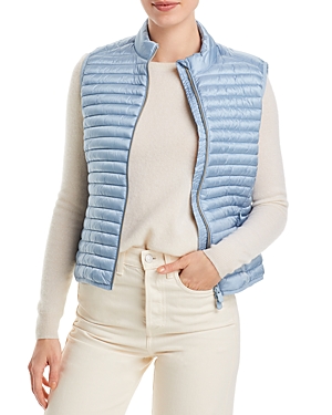 Save The Duck Arabella Packable Puffer Vest In Dusty Blue