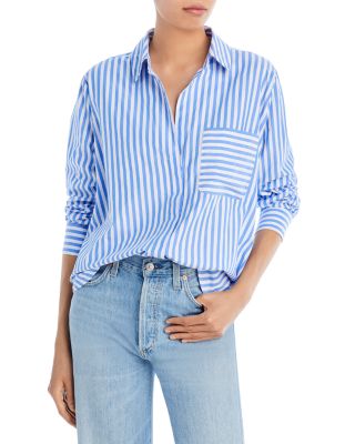 striped button up shirts