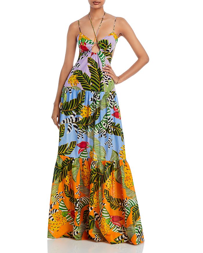 FARM Rio Cotton Mixed Print Maxi Dress | Bloomingdale's