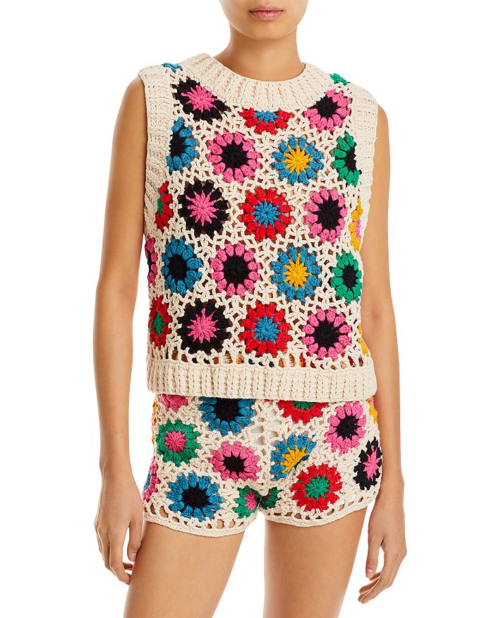 Monogram Flower Cotton Knit Vest - Ready to Wear