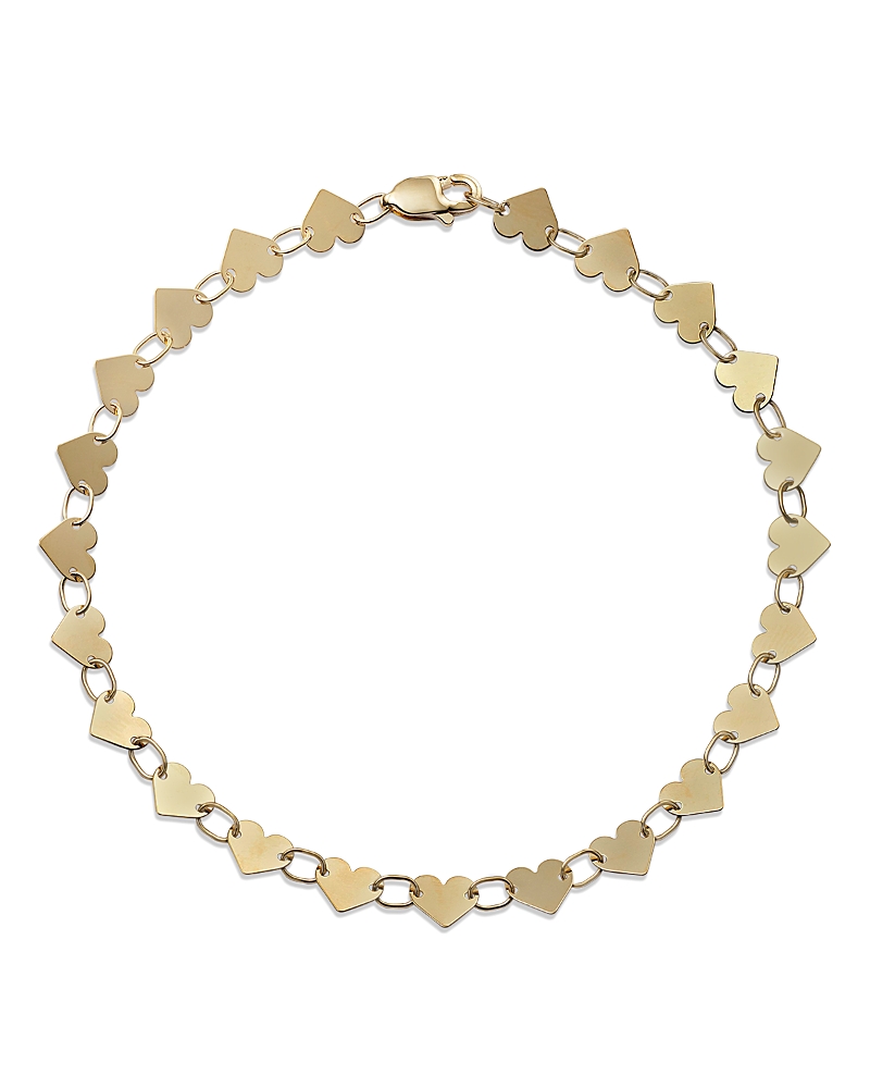 Moon & Meadow 14k Yellow Gold Heart Link Bracelet In Gold