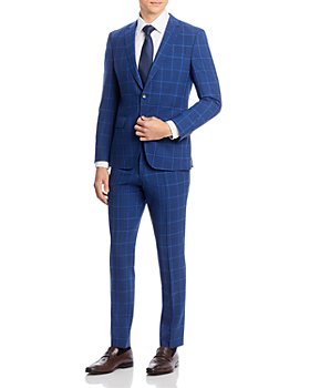 BOSS - Huge 2-Pc. Slim Fit Windowpane Suit