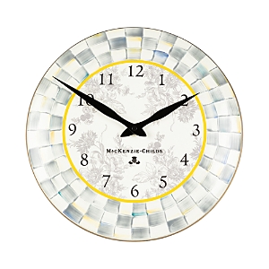 Mackenzie-childs Sterling Check Enameled Wall Clock