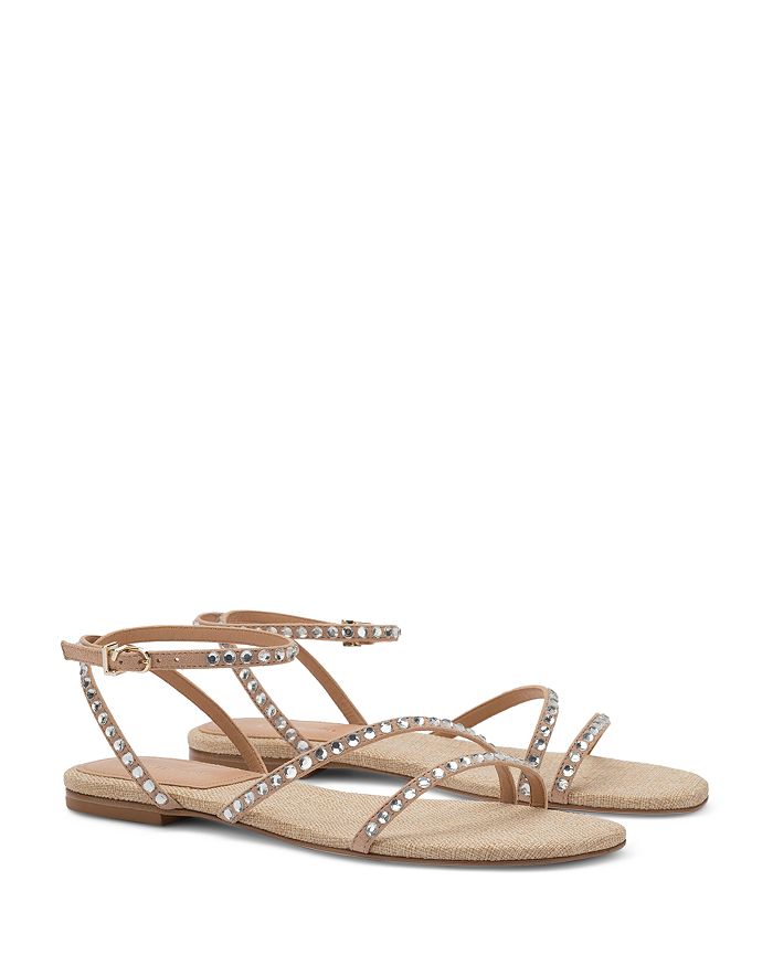 Larroudé Women's Patmos Crystal Embellished Strappy Sandals ...