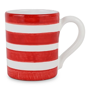 Shop Vietri Amalfitana Stripe Mug In Red