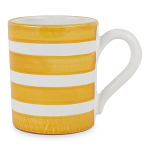 Shop Vietri Amalfitana Stripe Mug In Yellow