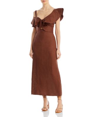 chinese dress ladies Johanna Ortiz Ancient Strapless Linen Dress