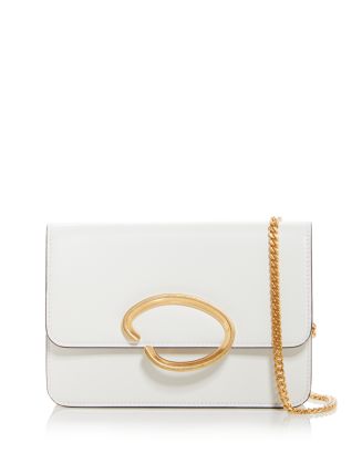 Oscar de la Renta Flap Leather Pochette Crossbody Bag in Pink