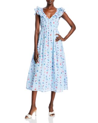 Banjanan - Maya Cotton Ruffled Floral Dress