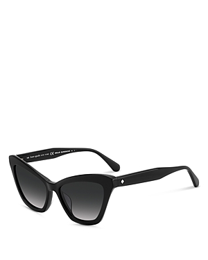 Shop Kate Spade New York Amelie Cat Eye Sunglasses, 54mm In Black/black Gradient