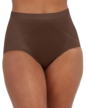Spanx Thinstincts 2.0 High-rise Compression Briefs In Chestnut Brown