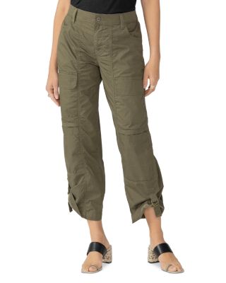 Sanctuary Cali Straight Leg Crop Cargo Pants In Mossy Green