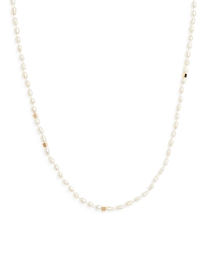 Allsaints Cultured Freshwater Pearl Collar Necklace, 17 In Pearl/gold
