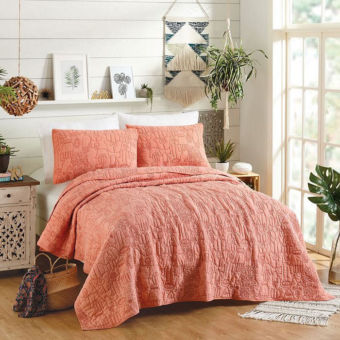 Justina Blakeney Hamsa Quilt Set, King In Orange