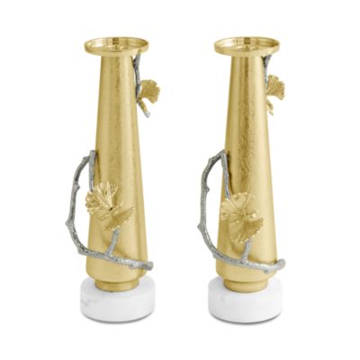 Butterfly Ginkgo Luxe Candleholders, Set of 2 - Exclusive