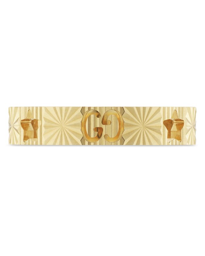 18K Gold Icon Star & Double G Band Ring