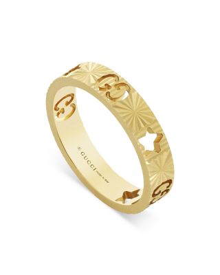 18K Gold Icon Star & Double G Band Ring