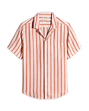 Madewell Linen Striped Shirt In Sweet Dahl