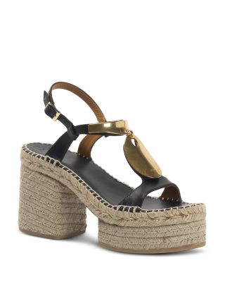 Chloé Women's Pema Strappy Slingback Espadrille Platform Sandals