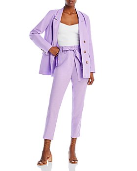AQUA - Oversized Blazer & Belted Straight Ankle Pants - 100% Exclusive