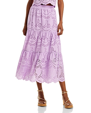 Aqua Eyelet Maxi Skirt - 100% Exclusive In Lavender