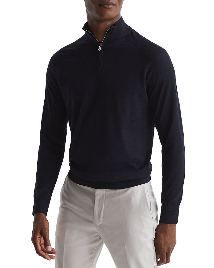 REISS Sierra Slim Fit Quarter Zip Sweater Bloomingdale s