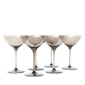 Estelle Colored Glass Martini Glasses, Set Of 6
