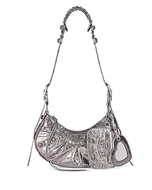 Photos - Women Bag Balenciaga Le Cagole Mini Shoulder Bag Silver/Silver 6713090GT3Y8103 