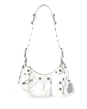 Photos - Women Bag Balenciaga Le Cagole Mini Shoulder Bag Optic White/Silver 6713091VG9Y9104 