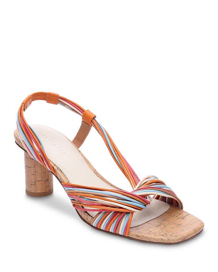 Sanctuary Women's Admire Square Toe Wrapped Strap Block Heel Sandals