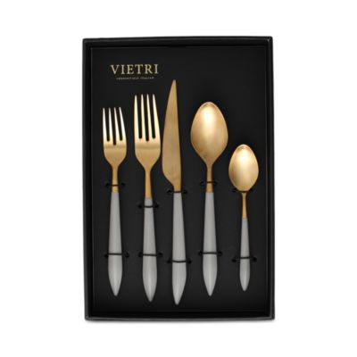 VIETRI - Ares Oro & Light Gray 20 Piece Flatware Set