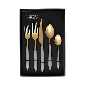 Vietri Ares Oro & Light Gray 20 Piece Flatware Set