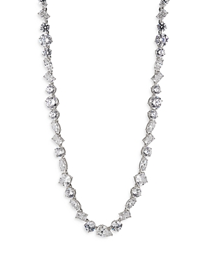Nadri Invitation Only Large Cubic Zirconia Necklace, 16 In Silver