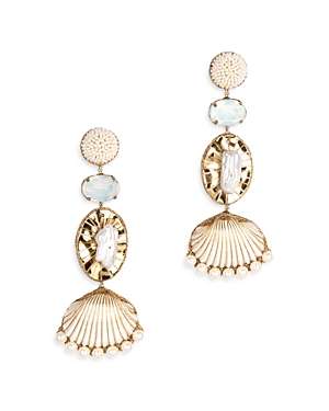 Deepa by Deepa Gurnani Persephone Shell Drop Earrings