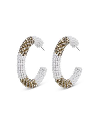 Deepa by Deepa Gurnani Lana Beaded Hoop Earrings